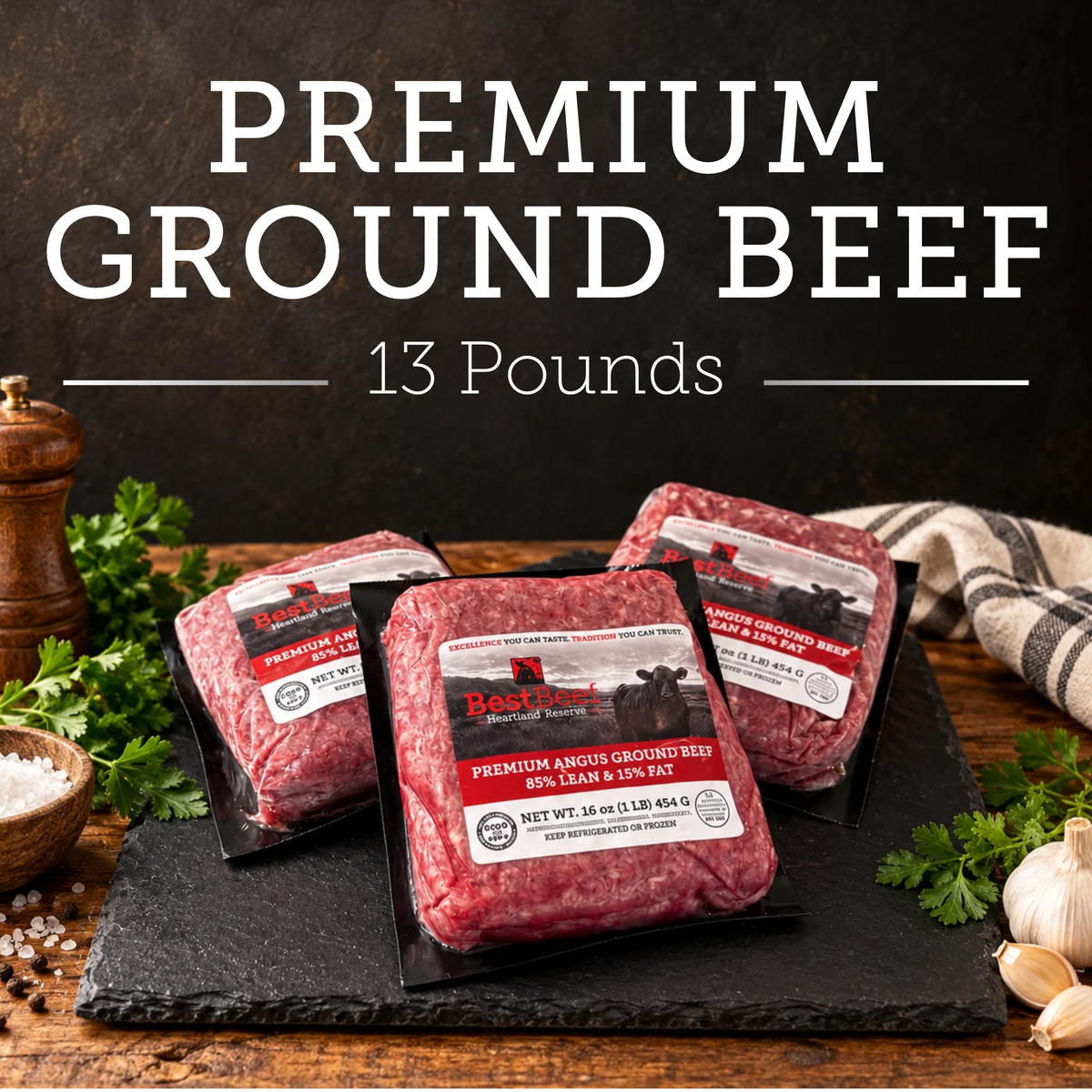 Thirteen (13) lbs Premium Ground Beef