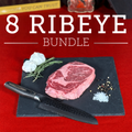 Eight (8) 16oz Ribeye Bundle - Wet-Aged, USDA Upper Choice/Best Beef Silver